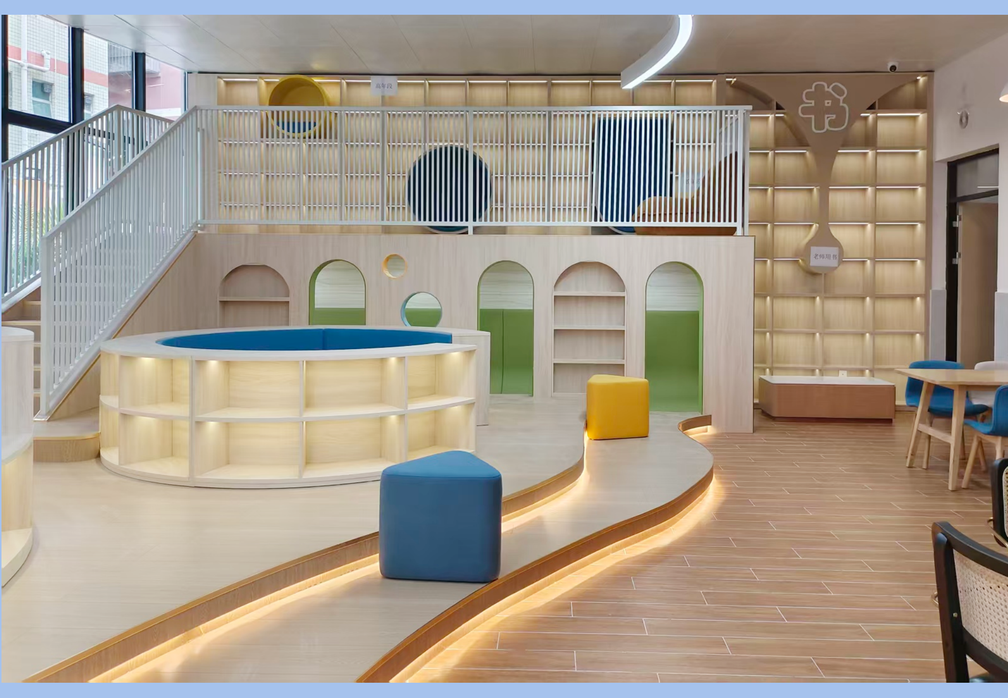 深圳某学校图书馆定制柜项目案例